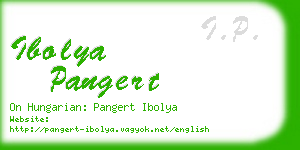 ibolya pangert business card